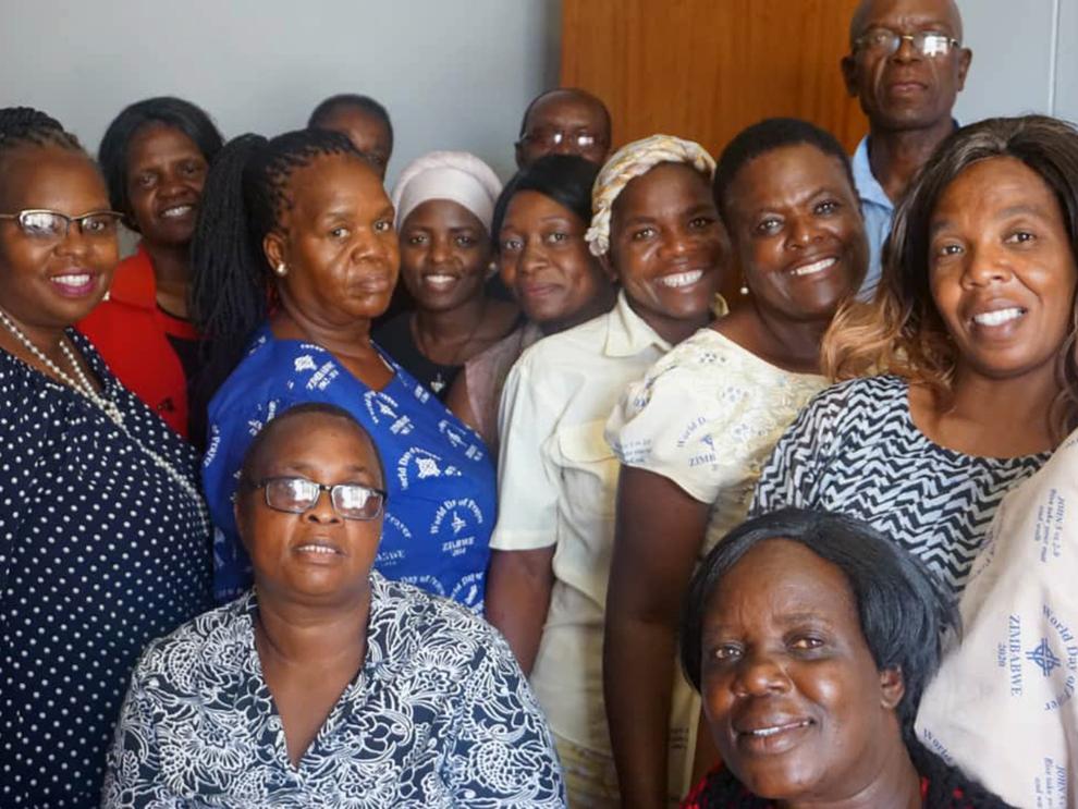 Gruppenfoto des Weltgebetstagskomitees Simbabwe. 