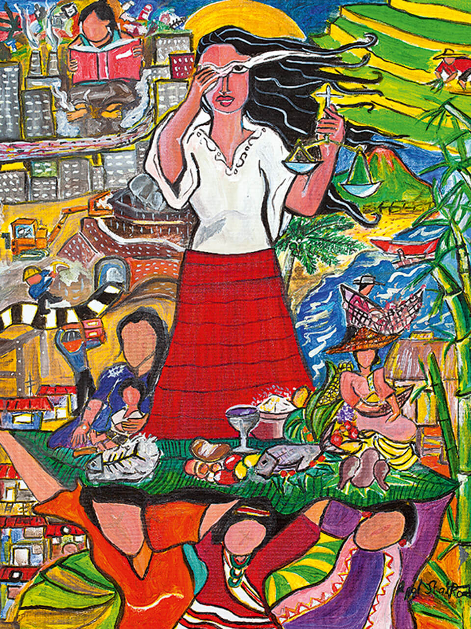 Titelbild zum Weltgebetstag 2017, A Glimpse of the Philippine Situation, Rowena Apol Laxamana Sta Rosa, © Weltgebetstag der Frauen – Deutsches Komitee e.V.